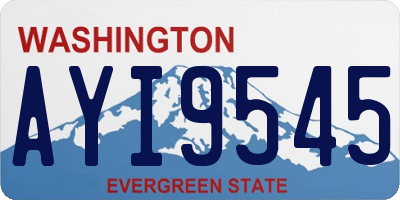 WA license plate AYI9545