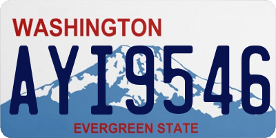 WA license plate AYI9546