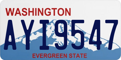WA license plate AYI9547