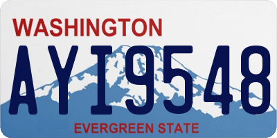 WA license plate AYI9548