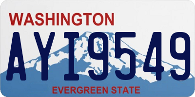 WA license plate AYI9549