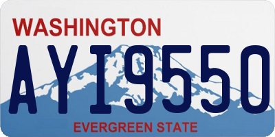 WA license plate AYI9550