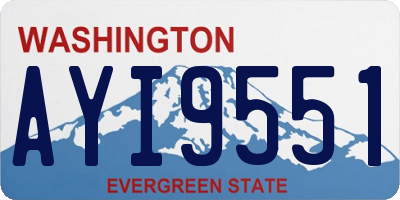 WA license plate AYI9551