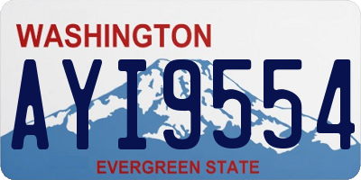 WA license plate AYI9554