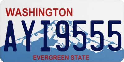 WA license plate AYI9555