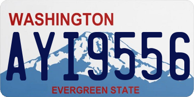 WA license plate AYI9556
