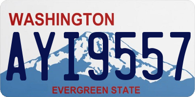 WA license plate AYI9557