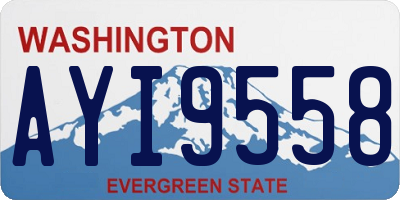 WA license plate AYI9558