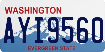 WA license plate AYI9560