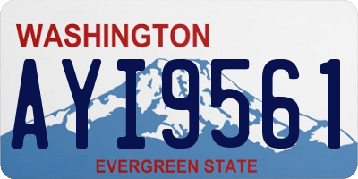 WA license plate AYI9561