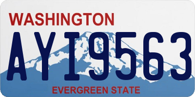 WA license plate AYI9563