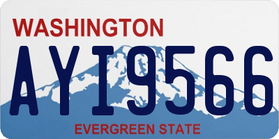 WA license plate AYI9566