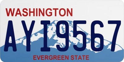 WA license plate AYI9567