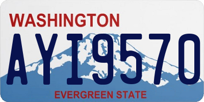 WA license plate AYI9570