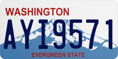 WA license plate AYI9571