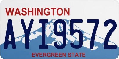 WA license plate AYI9572