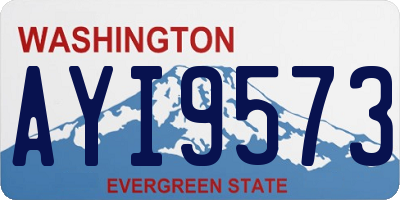 WA license plate AYI9573