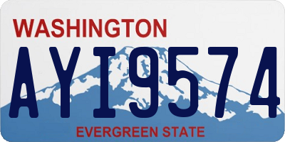 WA license plate AYI9574