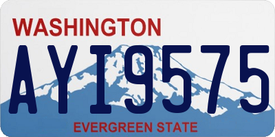 WA license plate AYI9575