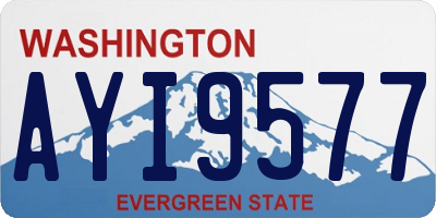 WA license plate AYI9577