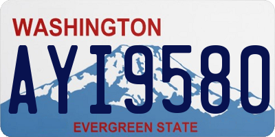 WA license plate AYI9580