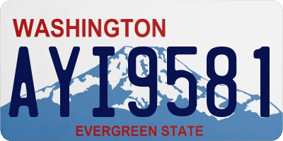 WA license plate AYI9581
