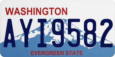 WA license plate AYI9582