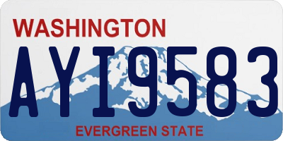 WA license plate AYI9583