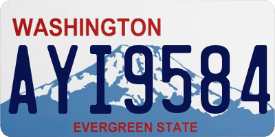 WA license plate AYI9584