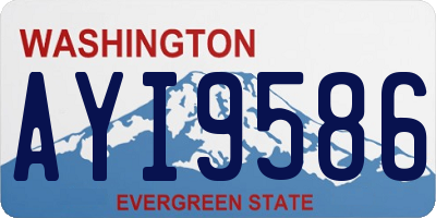 WA license plate AYI9586