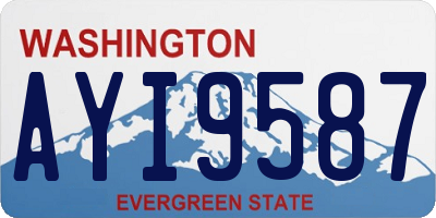 WA license plate AYI9587