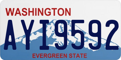 WA license plate AYI9592