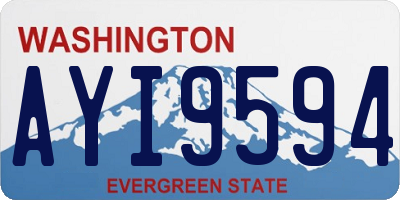 WA license plate AYI9594
