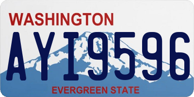 WA license plate AYI9596