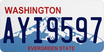 WA license plate AYI9597