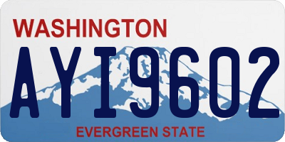 WA license plate AYI9602