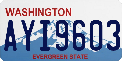 WA license plate AYI9603
