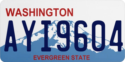 WA license plate AYI9604
