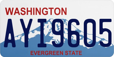 WA license plate AYI9605