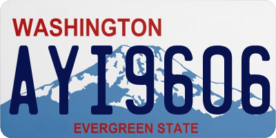 WA license plate AYI9606