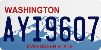 WA license plate AYI9607