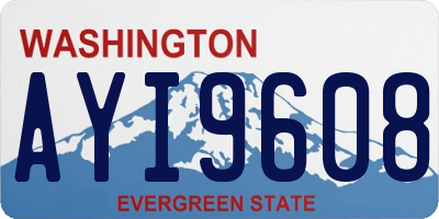 WA license plate AYI9608