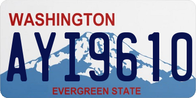 WA license plate AYI9610