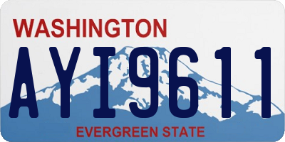 WA license plate AYI9611