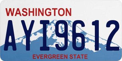 WA license plate AYI9612