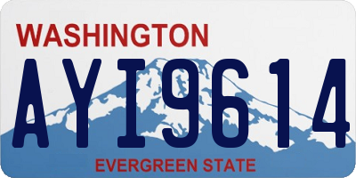 WA license plate AYI9614