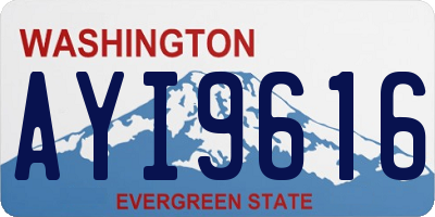 WA license plate AYI9616