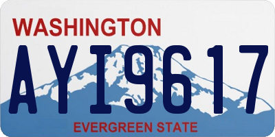 WA license plate AYI9617
