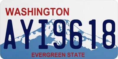 WA license plate AYI9618