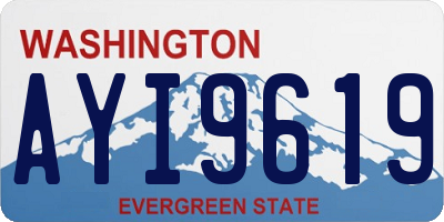 WA license plate AYI9619